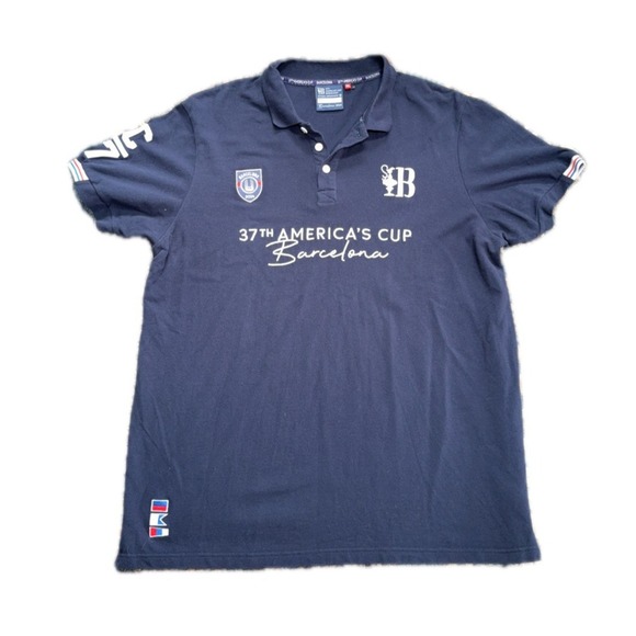 37th America's Cup Polo Shirt 2XL 2024 Barcelona Embroidered Sailing Prep READ - Picture 1 of 10